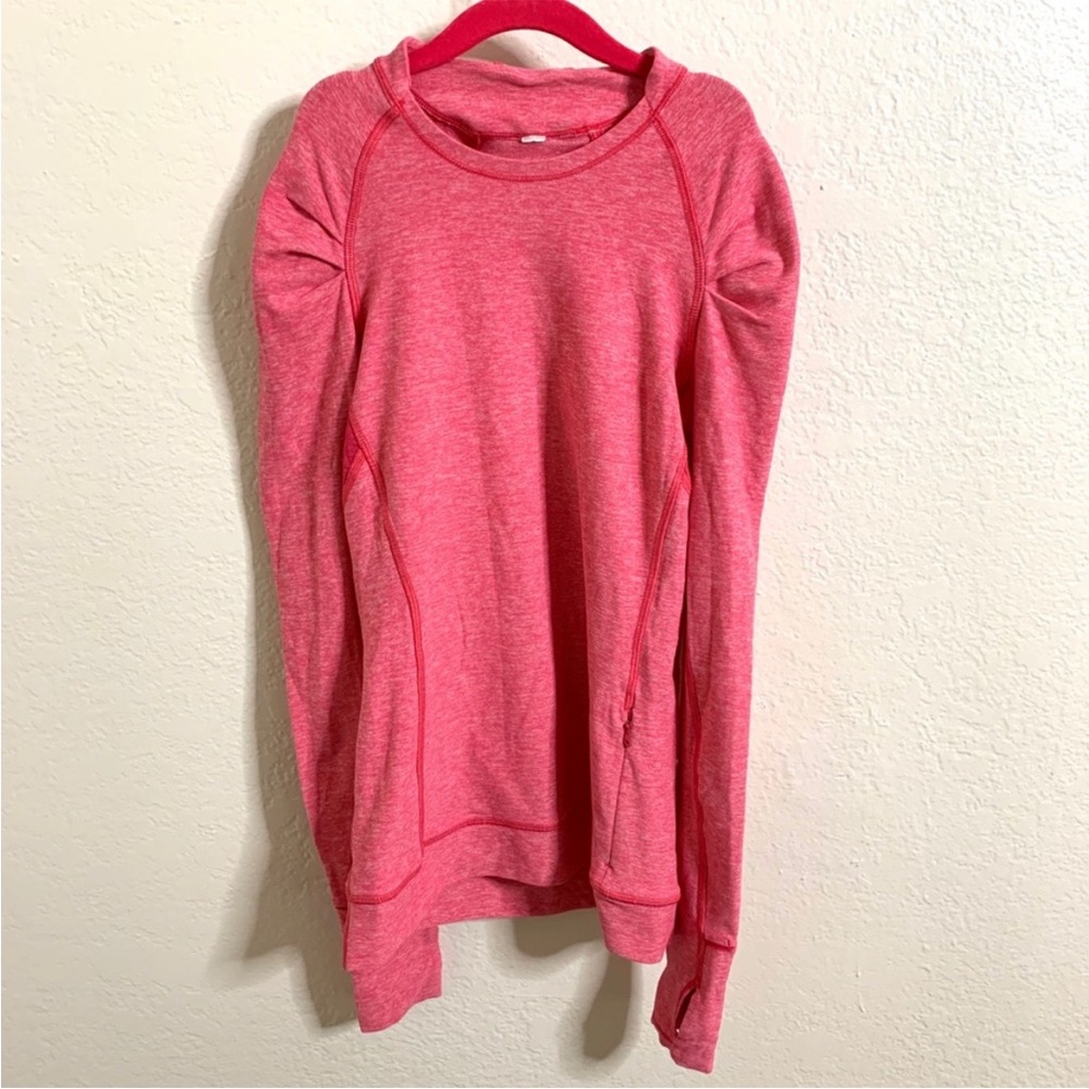 Lululemon Long Sleeve Ruched Shoulder Top